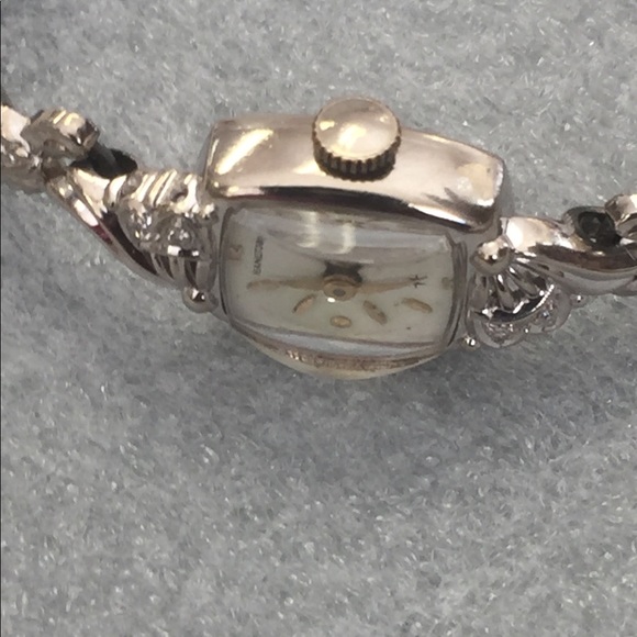 *Vintage 14K Diamond Hamilton Watch, Works - Picture 4 of 5